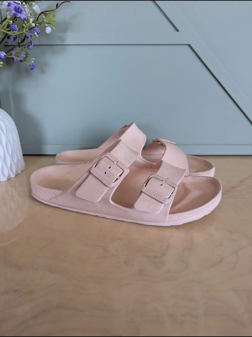 Birkenstock Two-Buckle Slide Sandals - Light Pink